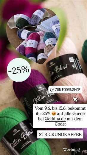 Lust auf schöne Garne und satte Prozente😍🧶 dann nutzt gerne meinen Rabattcode: STRICKUNDKAFFEE