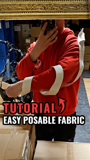 CaptainGhostly aka Matt on Instagram: "A quick tip to shape your fabric into almost any pose for your next project, prop or cosplay! Once shaped it will always bounce back to that shape. Works with most types of fabric as well. All you need is some thermoplastic and heat. It's also easy and fast, everyone can do it! #cosplay #cosplaytutorial #tutorial #howto #cosplayhelp #cosplayprop #cosplaywip #evafoam #cosplaytips #crafts #propmaking #diy #diycrafts #reels #fabrics"