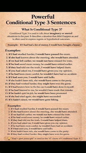 Conditional Type 3 Explained | Easy English Grammar