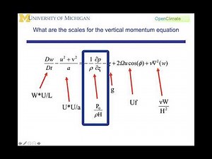 09.4.0: Dynamic Meteorology: Scale Analysis: The Vertical Momentum Equation