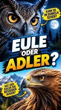 Eule vs. Adler: Wer sieht wirklich besser? 🦅 #tierfakten #wissenswunder #shorts #tierwissen #natur