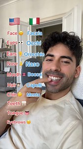 Face parts in italian #italian #language #l | Italianteachertony