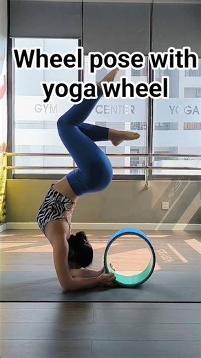 Wheel pose with yoga wheel #challengewithjudy#Yoga#YogaLife#YogaPractice