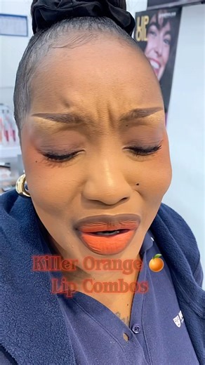 Killer Orange 🍊 Lip Combo 🥵🔥 would you guys like me to do a detailed tutorial on how to do if 🔥