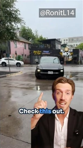 Tesla Robotaxi In The Rain