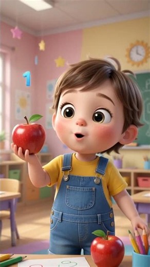 1️⃣➕1️⃣ = 2️⃣ 🍎 | Easy Math for Kids | Learn Addition | Toddler Learning #maths #kids #learning