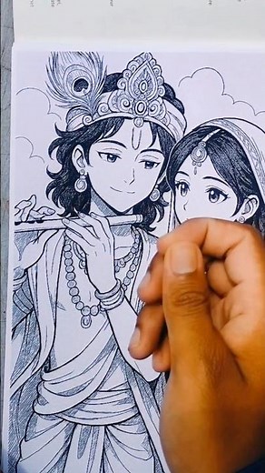 ✨ Transformation Art Krishna | Creative Before & After Drawing ✨