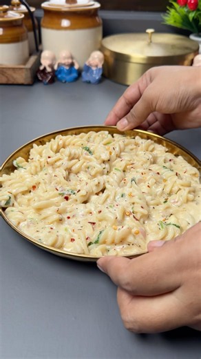 White Pasta Recipe #shorts #recipe #shortsfeed #trending #viral