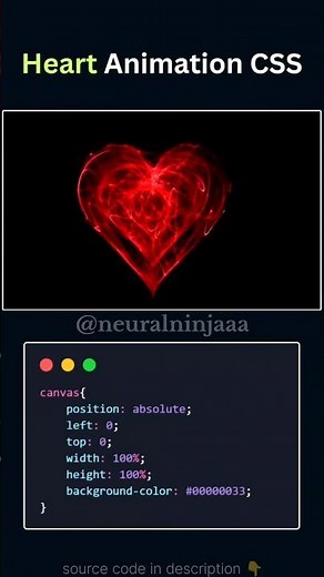 Heart Animation ❤️‍🔥 | Pure CSS Animation for Beginners #uidesignlearning