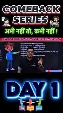 DAY 1 | COMEBACK SERIES🔥|Business Studies Chapter 1 Important Questions | Class 12 #businessstudies