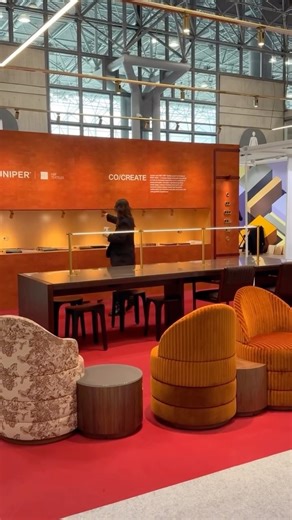 HBF on Instagram: "Behind the scenes at Co/Create—here’s how it all came together for this year’s @bdny_fair. @juniperdesigngroup | @hbffurniture + @hbftextiles present an exciting showcase celebrating domestic excellence and the power of collaboration. Visit Co/Create at booth #3107 and scan your badge for a chance to WIN a Bao from HBF or a THIN Task Lamp from Juniper. See you soon ✨"