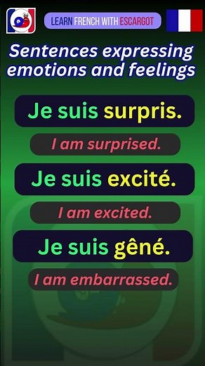 Emotions and feelings 🥰 #learnfrench