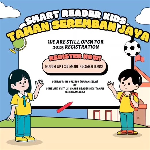 Smart Reader Kids Program in Taman Seremban Jaya