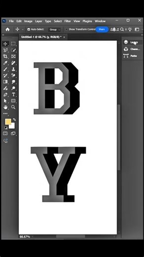 Create 3D Text in 1 Second! Photoshop Shortcut 🔥 #photoshop #tutorial #learnphotoshop #fyp