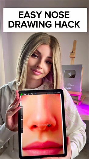 Easy NOSE drawing hack tutorial 👃#howtodraw #nosedrawing #drawing #drawingtutorial #art #sketch