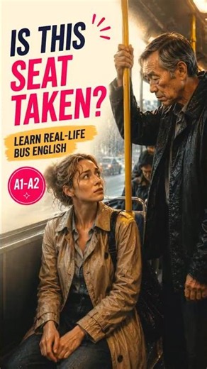 Is This Seat Taken? | Real-Life Bus English Conversation (A1–A2)