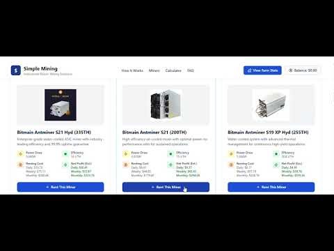 Simple mining Website