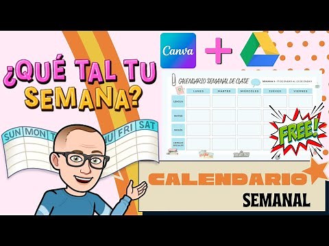 Cómo hacer tu Calendario Semanal | Tutorial CANVA
