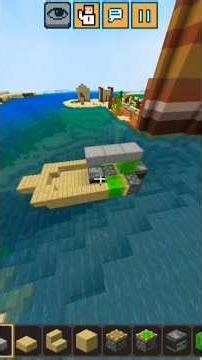 Working Boat in Minecraft 😱🚤 | Realistic Water Build + Redstone Trick #shorts