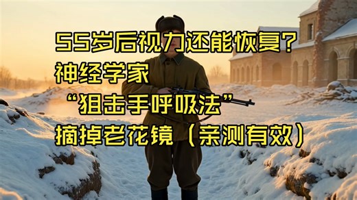 55岁后视力还能恢复？神经学家：“狙击手呼吸法”，摘掉老花镜（亲测有效）