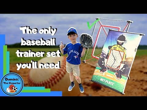 Baseball Training Set for Kids: Rebounder and Strike Zone Net