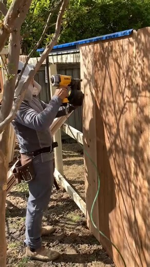 Joel nailing cedar pickets #fencebuilding | American Floor