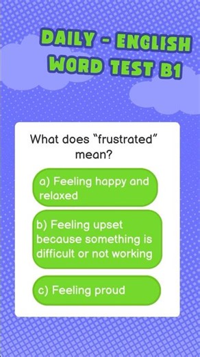 Why Do We Feel Frustrated? Meaning + Example #shorts #englishlearning #quiz #b1english