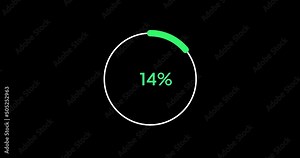 14% circle percentage diagrams modern animation design Stock Video