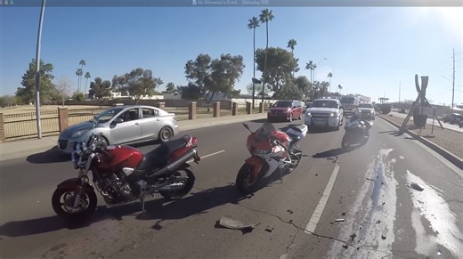 Accident unfolds before motorcycle group
