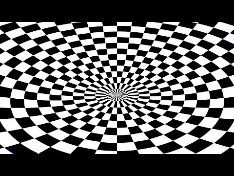 Crazy Optical Illusion Black And White Radial Circular Pattern Moves 4K UHD 60fps 1 Hour Video Loop