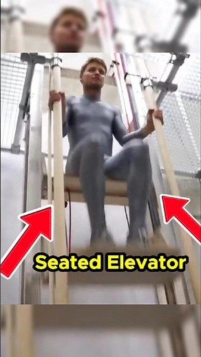 No Electricity? This Elevator Uses Human Power! 🛗🤔