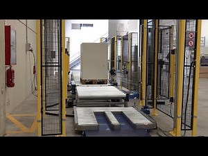 Enfardadora automática de palets en línea