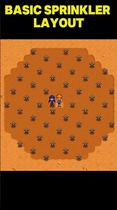 Beginner’s Basic Sprinkler Layout in Stardew Valley #stardewvalley #shorts #games
