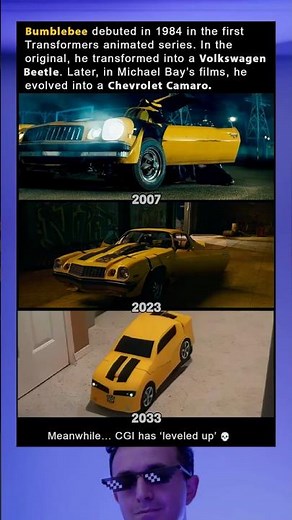 In Transformers (2007), Bumblebee transformed in the most detail of his series.