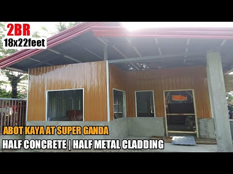 Low Cost Half Cladding House Design Idea | Cement & Steel Materials