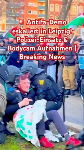 🚨 Antifa-Demo eskaliert in Leipzig! Polizei-Einsatz & Bodycam Aufnahmen | Breaking News #shorts