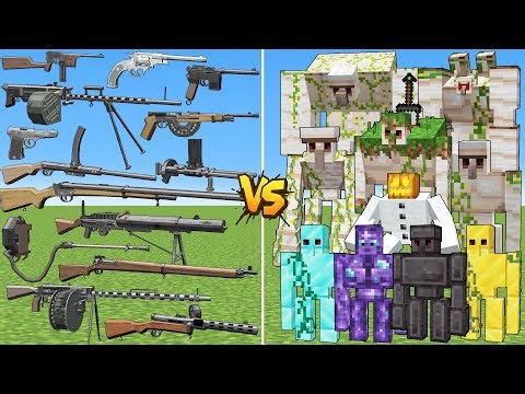 What TaCZ World War Gun Can Defeat The Most All New Golems in Minecraft?
