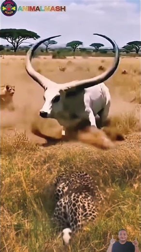 Sapi Mengamuk Dikepung Singa & Macan Tutul 😱