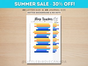 Sleep Tracker - PRINTABLE Journal Page - Monthly Sleep Tracker - Sleep Log - Sleep Analysis - Sleep Quality - Sleep Cycle - Planner Page - Etsy