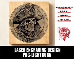 Pirate Skull Laser Engraving File – 3D Illusion Wall Art (PNG & Lightburn) - Etsy