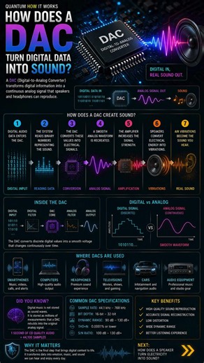 Quantum How It Works | Electronics | How Does A DAC Turn Digital Data Into Sound? #howitworks