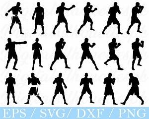 Male Boxer Silhouette: SVG, PNG, DXF Files (digital Download) - Etsy UK