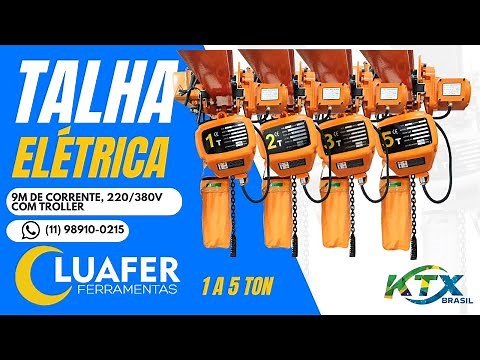 Talhas de Corrente - 1, 2, 3 e 5 toneladas