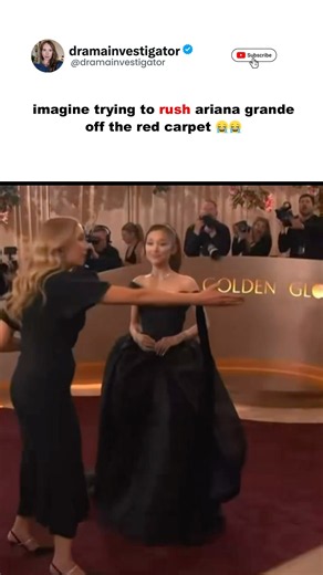 imagine trying to RUSH ariana grande off the red carpet 💀 #arianagrande