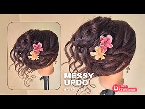 Effortless Messy Bun Updo 💁‍♀️ | Step-by-Step Hairstyle Tutorial for All Hair Types! 🌸