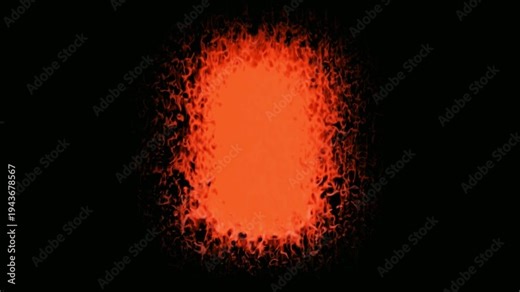 Cartoon fire animation on black background. Small flames of hot realistic fire motion. Wall of fire flames burning- Burning fire at night and campfire bonfire. Floating fire flame sparks particles.