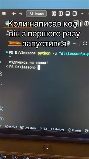 Коли написав код і він з першого разу запустився #програмування #курсипрограмування #урокиІТ #python #pythonдляпочатківців