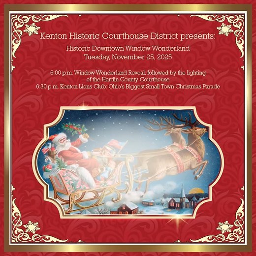 🎄✨ It’s getting close to parade time! ✨🎄 Mark your calendars ➡️ Tuesday, November 25, parade arrives at the courthouse square at 6:30 PM 🎅 Kenton Lions Club: Ohio’s Biggest Small Town Christmas Parade 🏛️ Kenton Historic Courthouse District Window Wonderland unveiling 🌟 Lighting of the Hardin County Courthouse Show off your holiday spirit and be part of the parade, 👉 Register here: https://forms.gle/MBey12bGqt1UPe3C9 Let’s light up Kenton with holiday cheer! 🎁✨ Like and follow our page to 
