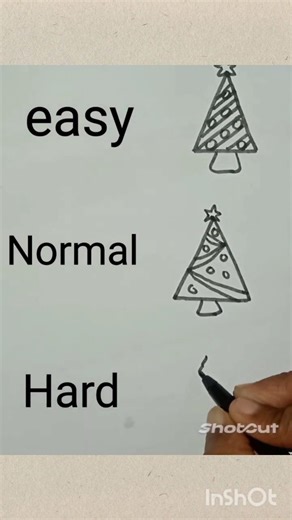 How to draw Christmas tree from easy to hard tutorial #sketching #trending #artwork #tutorial#artist