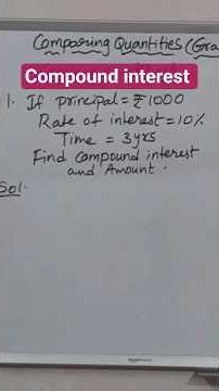 📘 Compound Interest – Grade 8 Description # math